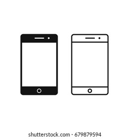 Smartphone icon, vector mobile phone simple illustration.