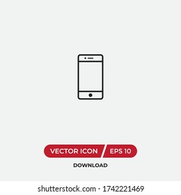 Smartphone icon vector. Mobile sign