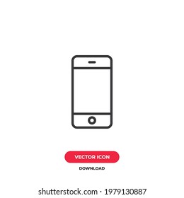 Smartphone icon vector. Mobile sign