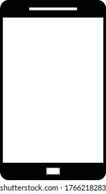 Smartphone icon vector in modern flat style for web, graphic and mobile design. Mobile phone icon vector isolated on white background.