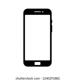 smartphone icon vector on white background