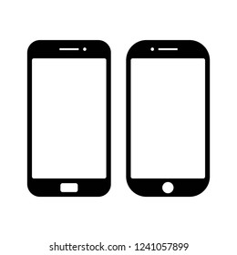 smartphone icon vector on white background