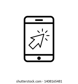 Smartphone icon vector on white background