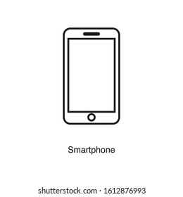 Smartphone icon vector on white background. Black icon illustration