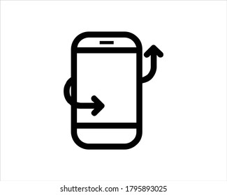 Vector de icono de Smartphone en fondo blanco