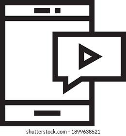 vector de icono de smartphone en fondo blanco