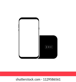 Smartphone icon vector, phone s9 symbol. Simple, flat design for web or mobile app