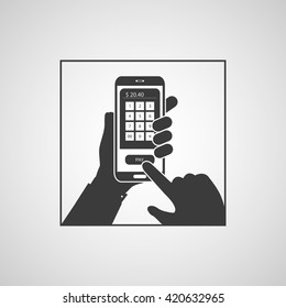 smartphone icon vector picture drawing image jpg eps stock