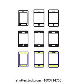 Smartphone icon vector in set style design