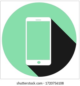 icono del smartphone vector con sombra en el interior derecho. vector de icono de teléfono