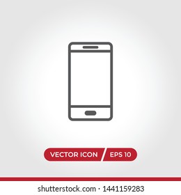 Smartphone icon vector. Simple smartphone sign in modern design style for web site and mobile app. EPS10