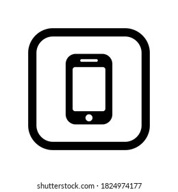 Smartphone icon vector, symbol isolated on white background
