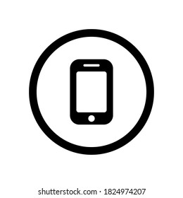 Smartphone icon vector, symbol isolated on white background