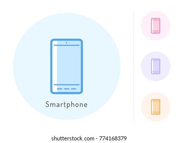 Smartphone icon vector. Smartphone symbol for your web site design, logo, app. One of a set of linear electronics icons.