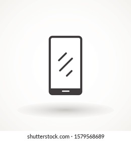 Smartphone icon vector, in trendy flat style isolated on white background. Mobile Phone Line Icon. Smartphone vector illustration