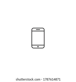 Smartphone Icon Vector in Trendy Outline Style. Mobile Phone Symbol Illustration - Editable Stroke