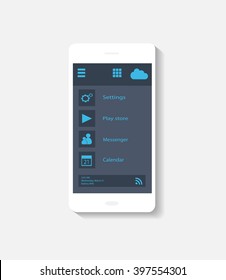 Smartphone icon vector white