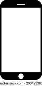 Vector de iconos de Smartphone. Pantalla blanca.