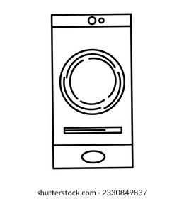 Smartphone icon with verification and loading process