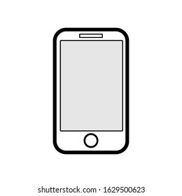 smartphone icon with a white background