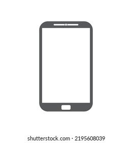 smartphone icon, white background vector illustration