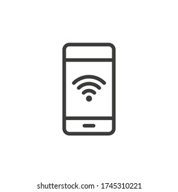 Smartphone icon with Wi-Fi symbol.