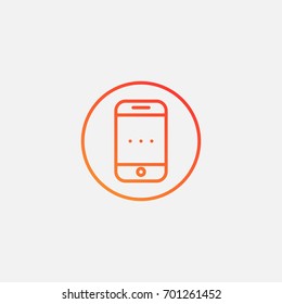 Smartphone icon.gradient illustration isolated vector sign symbol