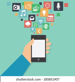 Smartphone with Icons