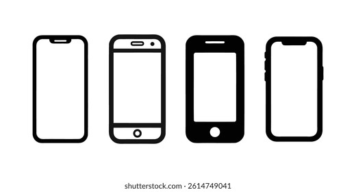Smartphone Icons for App Development, Design, or Tech Branding Projects