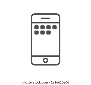 Smartphone with icons . Vector