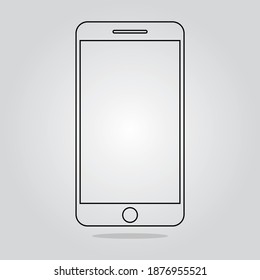 Iconos de Smartphone.Smartphone con pantalla vacía para presentar tu aplicación, diseño. Ilustración vectorial.