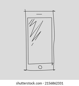 Smartphone icons.Smartphone with empty screen to present your app, design.