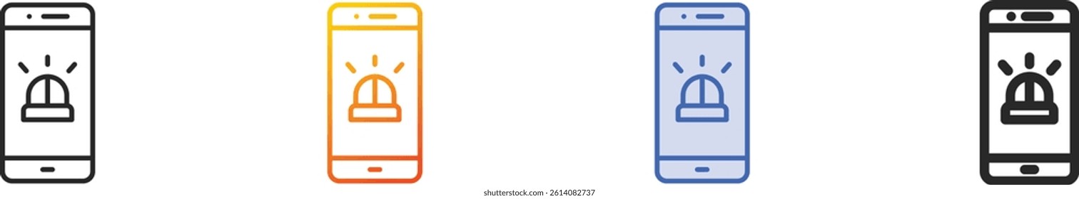 smartphone icon.Thin Linear, Gradient, Blue Stroke and bold Style Design Isolated On White Background