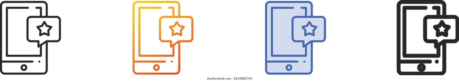 smartphone icon.Thin Linear, Gradient, Blue Stroke and bold Style Design Isolated On White Background