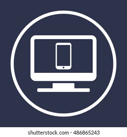 Smartphone  icon,vector. Flat design.  