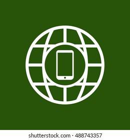Smartphone  icon,vector. Flat design.  