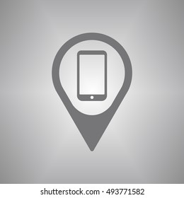 Smartphone  icon,vector. Flat design.  