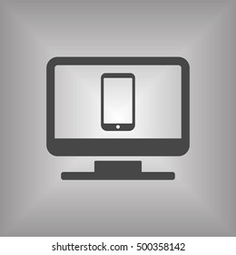 Smartphone  icon,vector. Flat design.  