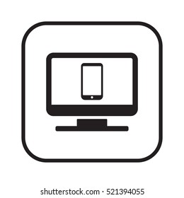Smartphone  icon,vector. Flat design.  