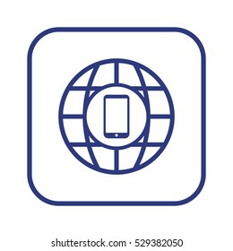 Smartphone  icon,vector. Flat design.  