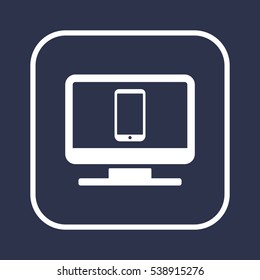 Smartphone  icon,vector. Flat design.  