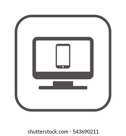 Smartphone  icon,vector. Flat design.  