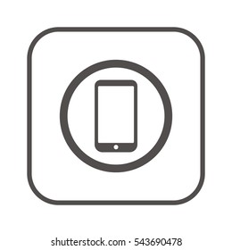 Smartphone  icon,vector. Flat design.  
