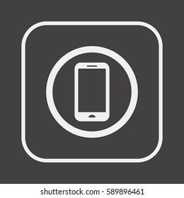 Smartphone  icon,vector. Flat design.  