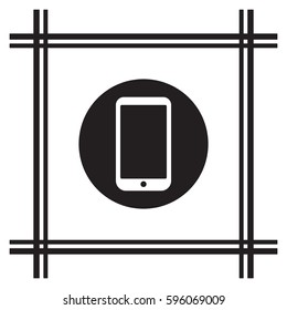 Smartphone  icon,vector. Flat design.  