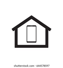 Smartphone   icon,vector. Flat design.  