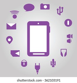 smartphone icon,vector illustration