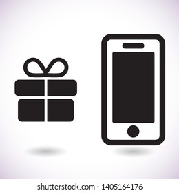 smartphone icon,vector illustration , lorem ipsum Flat design