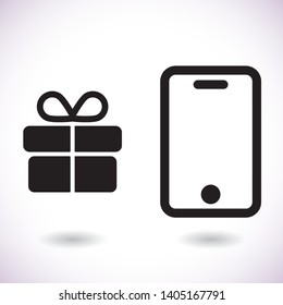 smartphone icon,vector illustration , lorem ipsum Flat design
