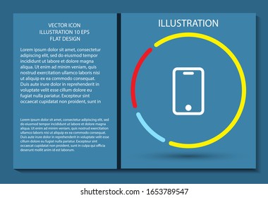 icono de smartphone,ilustración vectorial , diseño plano de lorem ipsum